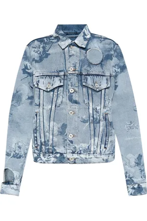 OFF-WHITE Femme, Vestes, Bleu, Taille: 36 FR Veste en jean