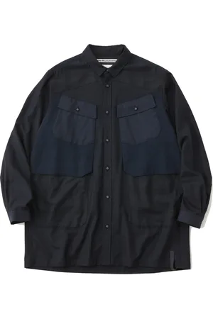 WHITE MOUNTAINEERING Homme, Blouses et Chemises, Bleu, Taille: M Chemises