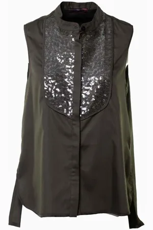 High Femme, Blouses et Chemises, Vert, Taille: 36 FR Top S50188