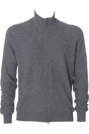 Gran Sasso Homme, Pulls, Gris, Taille: M Zip cardigan