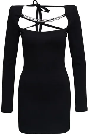 GIUSEPPE DI MORABITO Femme, Robes, Noir, Taille: 38 FR Robe en jersey avec détail de chaîne