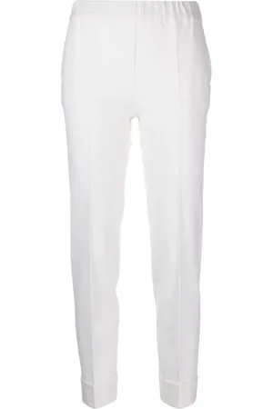 D.EXTERIOR Femme, Pantalons, Blanc, Taille: 38 FR Pantalon à ajustement mince