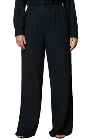 Persona by Marina Rinaldi Femme, Pantalons, Bleu, Taille: 48 FR Pantalon en crêpe raggiox