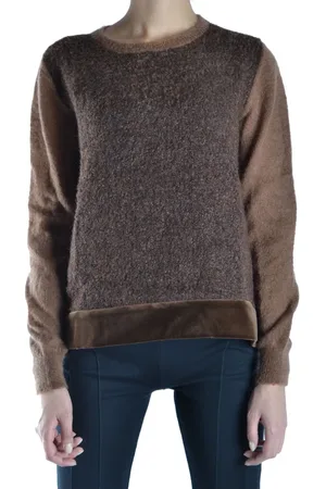 Alberta Ferretti Femme, Pulls, Brun, Taille: 36 FR Tricots à col rond