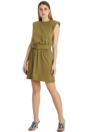 FEDERICA TOSI Femme, Robes, Vert, Taille: 38 FR Robes courtes