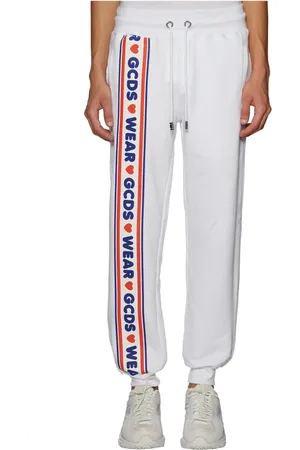 GCDS Homme, Pantalons, Blanc, Taille: S les pantalons de survêtement