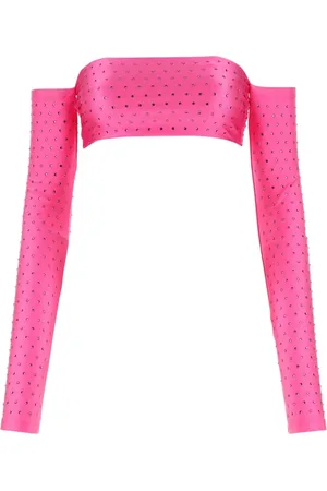 Andamane Femme, Tops, Rose, Taille: 36 FR Haut en nylon extensible embelli