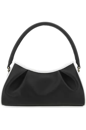 Elleme Femme, Sacs, Noir, Taille: ONE Size Sac à bandoulière de lune en cuir en cuir en cuir