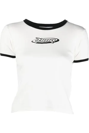 AMBUSH Femme, Tops, Blanc, Taille: 40 FR T-shirt en coton blanc