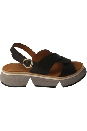 Calce Femme, Chaussures, Noir, Taille: 36 EU Flat Sandales