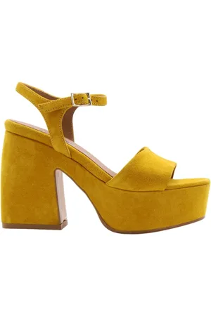 carmens Femme, Chaussures, Jaune, Taille: 37 EU High Heel Sandales