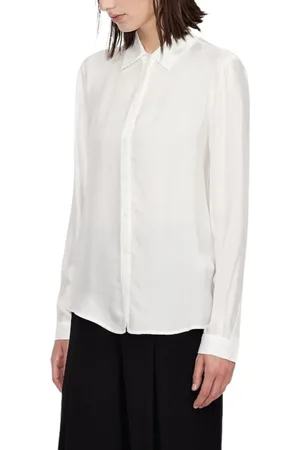 Armani Exchange Femme, Blouses et Chemises, Blanc, Taille: 42 FR Blouses
