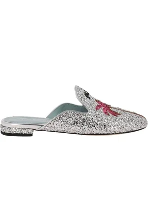Chiara Ferragni Femme, Chaussures, Gris, Taille: 36 EU Sandales Plates