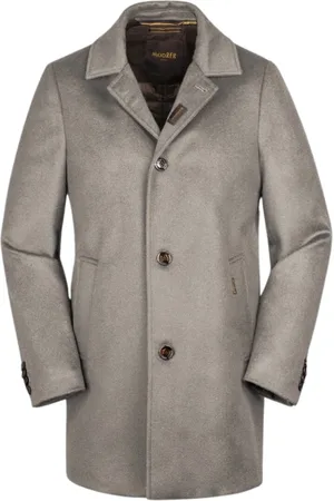 MOORER Homme, Manteaux, Gris, Taille: 3XL Manteau à simple boutonnage