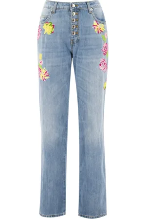 ERMANNO SCERVINO Femme, Jeans, Bleu, Taille: 40 FR Jean Droit