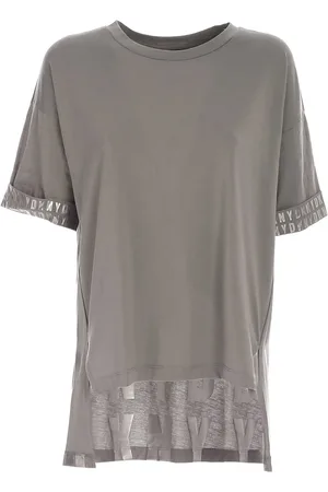 DKNY Femme, Tops, Gris, Taille: 42 FR T-Chemises