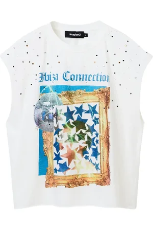 Desigual Femme, Tops, Blanc, Taille: 38 FR Short Sleeve Chemises