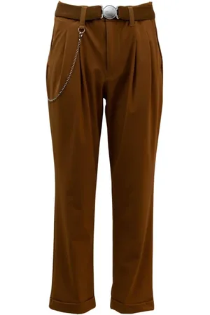 High Femme, Pantalons, Brun, Taille: 42 FR Cropped Pantalons