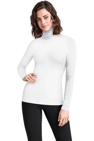 Wolford Femme, Pulls, Blanc, Taille: 38 FR Col roulés