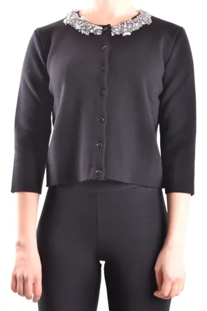 Blugirl Femme, Pulls, Noir, Taille: 38 FR Cardigans
