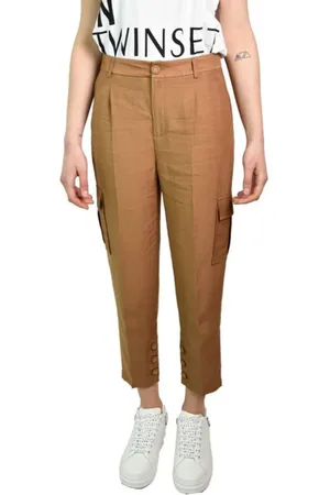 Blugirl Femme, Pantalons, Brun, Taille: 38 FR Pantalons