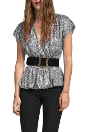 ANIYE BY Femme, Blouses et Chemises, Gris, Taille: 38 FR T-Chemises