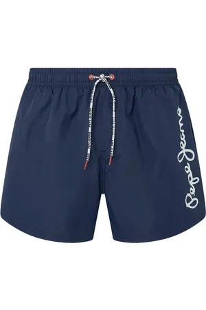 Pepe Jeans Homme, Maillots de bain, Bleu, Taille: S Short de bain logo latéral - .
