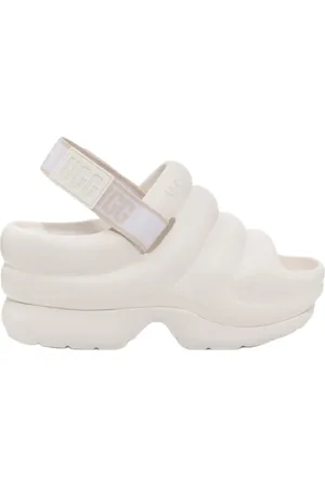 UGG Femme, Chaussures, Blanc, Taille: 40 EU Sandales