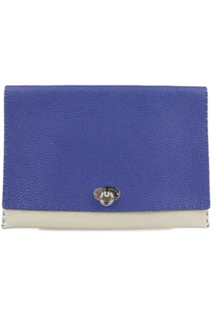 Fendi Femme, Pre-owned, Bleu, Taille: ONE Size Pre-owned Cuir pochettes-minaudieres