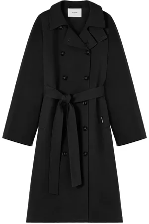 Axel Arigato Femme, Manteaux, Noir, Taille: 40 FR Trench-coat à double boutonnage