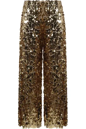 Oseree Femme, Pantalons, Jaune, Taille: 38 FR Wide Pantalons