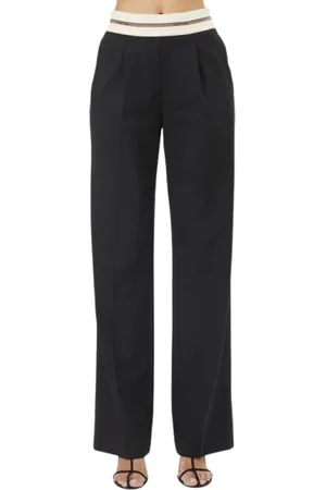 Helmut Lang Femme, Pantalons, Noir, Taille: 38 FR Wide Pantalons