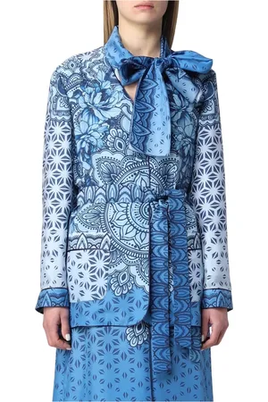 Alberta Ferretti Femme, Blouses et Chemises, Bleu, Taille: 38 FR Blouses