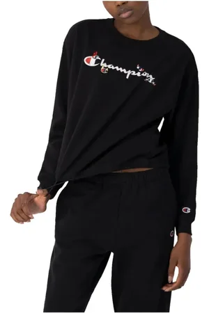 Champion Femme, Sweatshirts et sweats à capuche, Noir, Taille: 38 FR SweaT-shirt