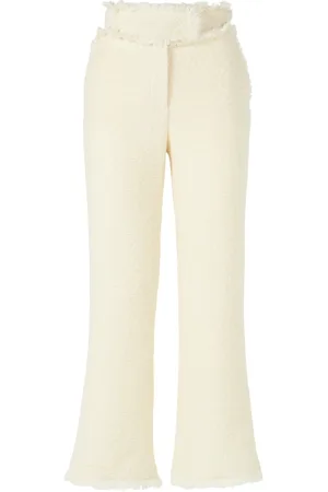 Alberta Ferretti Femme, Pantalons, Blanc, Taille: 38 FR Wide Jeans