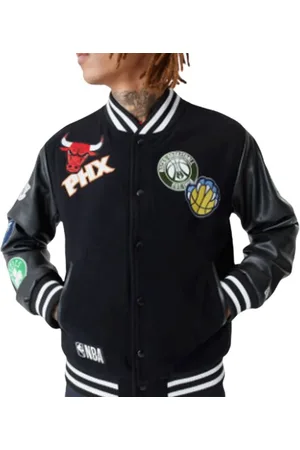 New Era Homme, Vestes, Noir, Taille: S Veste Teddy Mixte NBA 60416374