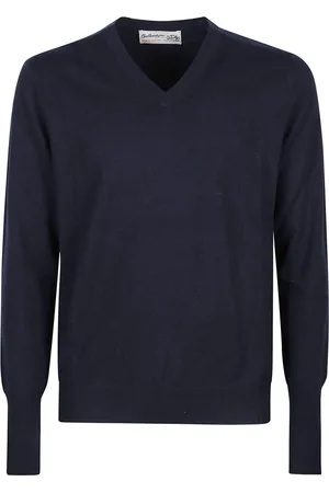 BALLANTYNE Homme, Pulls, Bleu, Taille: L V-neck Tricots
