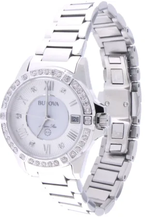 BULOVA Femme, Accessoires, Gris, Taille: ONE Size Montre