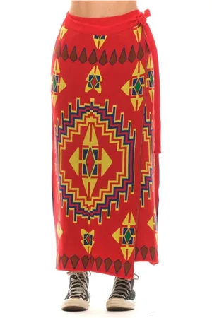 AKEP Femme, Jupes, Rouge, Taille: 38 FR Maxi Skirts