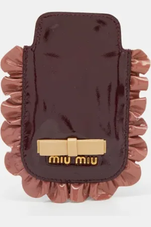 Miu Miu Femme, Pre-owned, Rouge, Taille: ONE Size Pre-owned Cuir accessoires-de-bureau