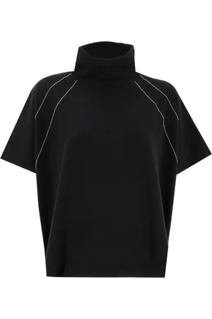 LE TRICOT PERUGIA Femme, Pulls, Noir, Taille: 38 FR Col roulés