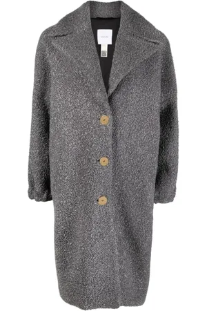 Patou Femme, Manteaux, Gris, Taille: 38 FR Manteau Gris à Manches Bouffantes
