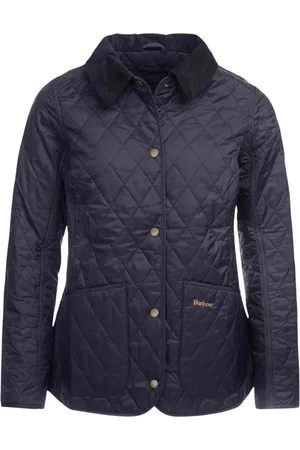 Barbour Femme, Vestes, Bleu, Taille: 36 FR Veste Matelassée Bleu Marine avec Coutures Formées