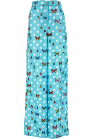 VERSACE Femme, Pantalons, Multicolore, Taille: 38 FR Wide Pantalons