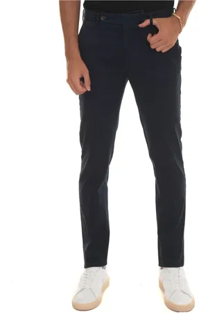 Berwich Homme, Pantalons, Bleu, Taille: 3XL Pantalon Chino Slim Fit