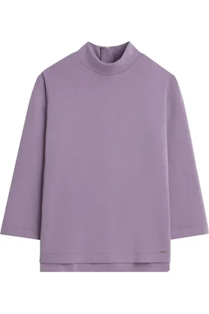 Cinque Femme, Tops, Violet, Taille: 38 FR Long Sleeve Hauts