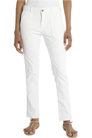 Bash Femme, Pantalons, Blanc, Taille: 38 FR Pantalon Slim-Fit Blanc