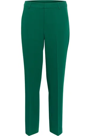 Kaffe Femme, Pantalons, Vert, Taille: 40 FR Pantalon à fermeture éclair taille haute - Aventurine