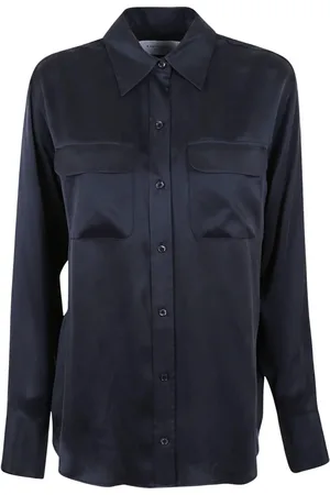 Equipment Femme, Blouses et Chemises, Bleu, Taille: 38 FR Chemise Signature pour la femme raffinée