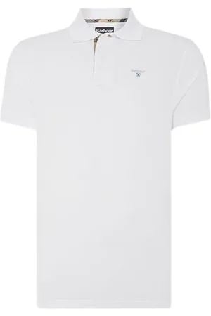 Barbour Homme, Tops, Blanc, Taille: L Polo Classique Tartan Piquet